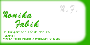 monika fabik business card